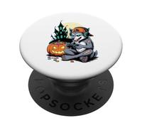 Halloween Zombie Loup Gamer Château Hanté Vidéo Gaming PopSockets PopGrip Adhésif