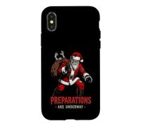 Halloween Zombie Père Noël Préparations Halloween Coque pour iPhone X/XS