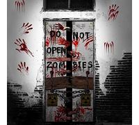 Halloween Zombies Couverture de porte Accessoire de fête Horreur Halloween Décoration Poster Do Not Open Door Zombie Party Supplies 2 x 0,9 m