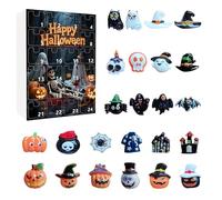 Halloweens Calendar 2025 - Boîte à rebours d'Halloween avec figurine | Figures d'horreur de collection de effrayante | Compte à rebours à Halloweens Decoration | Mini figures Horreur de p