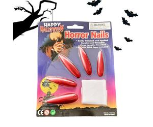 hallowen Press On Nails - 10pcs Spooky Long Faker Nail Set Avec Des Conseils Adhésifs Pour Le Costume Vampire | Décoration Gothique Du Ongle Pour La Mascarade Maquillage Scénagère Habillage
