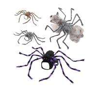Hallowmas Vêtements pour animaux de compagnie Grande araignée Transformation Tenue pour chien Vêtements drôles en peluche Costume d'araignée réaliste effrayant