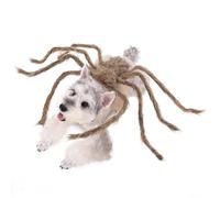 Hallowmas Vêtements pour animaux de compagnie Grande araignée Transformation Tenue pour chien Vêtements drôles Vêtements en peluche réaliste Costume araignée effrayant