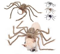 Hallowmas Vêtements pour animaux de compagnie Grande araignée Transformation Tenue pour chien Vêtements drôles et réalistes Costume araignée en peluche effrayante