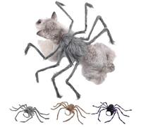 Hallowmas Vêtements pour animaux de compagnie Grande araignée Transformation Tenue pour chien Vêtements drôles Vêtements réalistes Araignée en peluche effrayante
