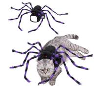 Hallowmas Vêtements pour animaux de compagnie Grande araignée Transformation Tenue pour chien Vêtements drôles réalistes en peluche Costume araignée Vêtements