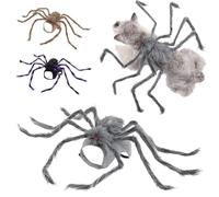 Hallowmas Vêtements pour animaux de compagnie Grande araignée Transformation Vêtements pour chien Vêtements drôles en peluche effrayant réaliste Costume Araignée