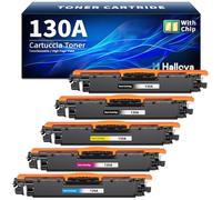 Halloya 130A CF350A Toner Compatible pour HP Color LaserJet Pro MFP M176 | CF351A CF352A CF353A Compatible pour HP Color LaserJet Pro MFP M176FN M177 M177FW M176n (5-Pack)