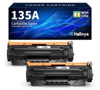 Halloya 135A W1350A Noir Toner avec Puce Compatible pour HP 135A W1350A 135X W1350X pour Laserjet M209 M209dw MFP M234 M234dw M234sdw M234sdn(2 Noir)