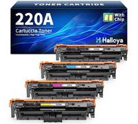 Halloya 220A 220X Toner MFP 4302dw Toner: pour HP 220A Toner Set avec Chip Compatible Color Laserjet Pro MFP 4302dw 4202dw 4302fdw 4202dn 4302fdn Noir Cyan Jaune Magenta W2200A W2201A W2202A W2203A