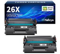 Halloya 26X CF226X Cartouche de Compatible pour HP 26X CF226X 26A CF226A Laserjet Pro MFP M402dn M402n M426dw M426fdw M426fdn M402dw M402d M402 M426 Toner (Noir,Pack de 2)
