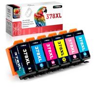 Halloya 378XL Cartouche Remplacer pour Epson 378 XL Multipack Cartouches Epson 378XL pour Epson Expression Photo XP8700 XP8605 XP8600 XP8500 XP8505 XP-15000 (6 Pack)