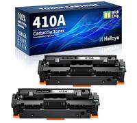 Halloya 410A CF410A Cartouche de Toner Compatible pour HP 410A CF410A 410X Color Laserjet Pro MFP M452dw M452nw M477fdn M477fdw M477fnw M452dn M377dw Toner (Noir, Pack de 2)