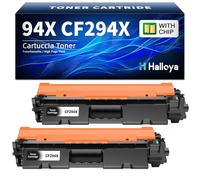 Halloya 94X CF294X Cartouche de Toner Compatible pour HP 94A 94X CF294X pour LaserJet Pro MFP M148dw M148fdw M148, LaserJet Pro M118dw M118 (Noir, Pack de 2)