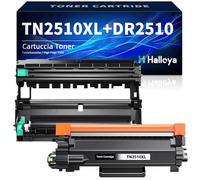 Halloya DR2510 Tambour TN2510XL Cartouche de Toner Compatible pour Brother DR-2510 TN-2510XL TN2510 XL pour DCP-L2620DW MFC-L2800DW HL-L2400DWE MFC-L2827DW HL-L2445DW DCP-L2660DW (Noir, 2 Pack)