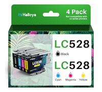Halloya LC528 Lot de 4 Cartouches d'encre de Rechange pour Brother LC528 compatibles avec MFC-J6560DW MFC-J6760DW MFC-J6960DW MFC-J6960DW MFC-J6975DW MFC-J6977DW