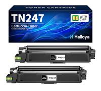 Halloya TN-243CMYK - Toner compatible avec Brother MFC L3750CDW TN247 TN-247BK - Compatible avec Brother TN-243 TN243 TN-247 - Pour DCP-L3550CDW - Toner MFC-L3770CDW HL-L3210CW (2 noirs)