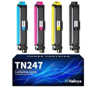 Halloya TN247 TN-243CMYK Cartouches de Toner Compatible pour Brother TN-247 TN243 pour DCP-L3550CDW MFC-L3750CDW MFC-L3770CDW MFC-L3730CDN HL-L3270CDW HL-L3230CDW (Noir Cyan Jaune Magenta, Pack de 4)