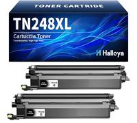 Halloya TN248XL TN-248XL TN-248BK Toner Compatible avec Brother TN-248XL Toner TN-248 pour Brother MFC-L3760CDW Toner MFC-L3740CDW DCP-L3560CDW HL-L3240CDW MFC-L8390CDW DCP-L3520CDW (2 Noir )