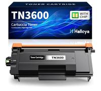Halloya TN3600 Toner (avec Puce) Compatible pour Brother TN-3600 TN3600XL pour MFC-L5710DW MFC-L5710DN HL-L6210DW DCP-L5510DW MFC-L6910DN HL-L5210DN MFC-L6710DW HL-L5210DW HL-L5215DN (1 Noir)