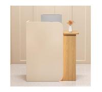HallPiccolo Bureau de réception lumineux à LED avec tiroirs verrouillables pour bureau et magasin (L120 cm)