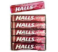 HALLS Boîte complète de bonbons sans sucre 20 x 32 g par paquet (cerise mentholée)