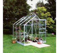 Halls - Serre De Jardin 3,8m² Aluminium Et Verre Horticole + Embase So0170 + So1693