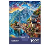 Hallstatt (Autriche) Puzzle 1000 Piece pour Adultes Et Adolescents Âgés De 14 Ans Et Plus, Jeu De Défi Intellectuel Puzzles 38x26cm/1000pcs