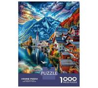 Hallstatt (Autriche) Puzzle 1000 Pièces pour Adultes Et Adolescents De 14 Ans Et Plus, Jeu De Défi Intellectuel 38x26cm/1000pcs
