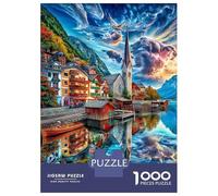 Hallstatt (Autriche) Puzzle 1000 Pièces pour Adultes Et Enfants, Difficile Puzzles, Activité Familiale Captivante,Jeu De Défi Intellectuel 38x26cm/1000pcs