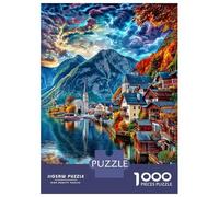 Hallstatt (Autriche) Puzzle 1000 Pièces pour Adults Et Enfants, Jeu De Défi Intellectuel Puzzles38x26cm/1000pcs