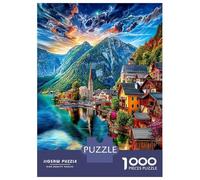 Hallstatt (Autriche) Puzzle 1000 Pièces pour Adults Et Enfants, Jeu De Défi Intellectuel Puzzles70x50cm/1000pcs