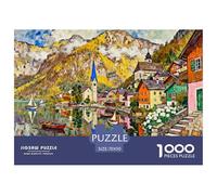 Hallstatt, Autriche Puzzle en Bois Imperméable DIY Puzzles De 1000 Pièces pour Adultes Impossible Jeux De Stimulants