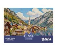 Hallstatt, Autriche Puzzle en Bois Imperméable Puzzles De 1000 Pièces pour Adultes Cadeaux Défi Et Casse-tête Jeux Éducatifs