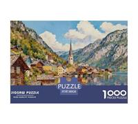Hallstatt, Autriche Puzzle en Bois Imperméable Puzzles De 1000 Pièces pour Adultes Défi Et Casse-tête Jeux De Stimulants