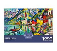 Hallstatt, Autriche Puzzle en Bois Imperméable Puzzles De 1000 Pièces pour Adultes Défi Et Casse-tête De Décoration pour La Maison