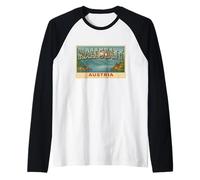 Hallstatt Poster Vintage Autriche Souvenir de Voyage Art Graphique Manche Raglan