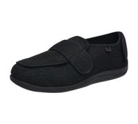 Hallux valgus Chaussures Femme Pantoufles Diabétiques Femme Chaussures Orthopédiques Unisexe Chaussure Ajustable par Attache Auto-adhésive Diabétiques Coupe Large,Noir,44EU