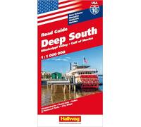 Hallwag USA Deep South Road Map: New Orleans, Memphis, Nashville, Natchez