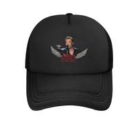 Hallyday Rock Singer Johnny Casquette Filet Unisexe - Casquette Trucker Rock Vintage - Chapeau Réglable Adulte avec Logo du Chanteur - Accessoire Décontracté Été pour Fan de Musique Française