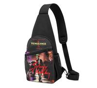 Hallyday Rock Singer Johnny Sac Poitrine Bandoulière Décontracté - Sac à Bandoulière Homme Femme, Sac Crossbody Léger pour Voyage et Quotidien, Accessoires Musique, Cadeau