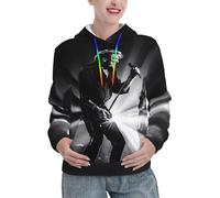 Hallyday Rock Singer Johnny Sweat à Capuche Femme - Hoodie Rock Vintage Doux et Confortable - Pull Décontracté à Manches Longues pour Fan de Musique - Cadeau pour Admiratrice de la Légende Medium