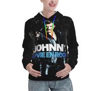 Hallyday Rock Singer Johnny Sweat à Capuche Femme - Hoodie Rock Vintage Doux et Confortable - Pull Décontracté à Manches Longues pour Fan de Musique - Cadeau pour Admiratrice de la Légende Large