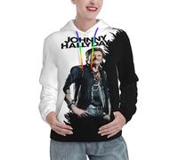 Hallyday Rock Singer Johnny Sweat à Capuche Femme - Hoodie Rock Vintage Doux et Confortable - Pull Décontracté à Manches Longues pour Fan de Musique - Cadeau pour Admiratrice de la Légende Medium