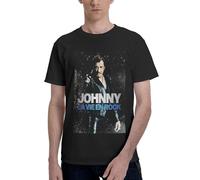 Hallyday Rock Singer Johnny T-Shirt Homme Manche Courte - Tee-Shirt Rock Vintage 100% Coton - Haut Décontracté pour Fan de Musique Française - Cadeau pour Admirateur du Rockeur Légendaire XX-Large