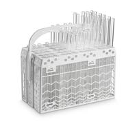 HALM Panier de Lavage Modulaire pour Pailles en Verre Panier à Couverts pour Pailles à Boire en Verre jusqu'à 80 Pièces Nettoyage au Lave-Vaisselle Restauration Hôtel Bar Assainissement Réutil