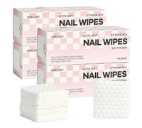 HALMAI 1300 Lingettes Ongles Sans Peluches, Sans Acétone, Compatibles avec Acétone Tampons Dissolvant avec Water-Lock, Haute Absorption, Pour Retrait d’Ongles Gel & Acrylique