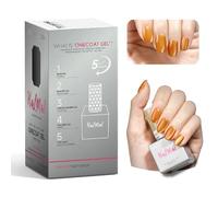HALMAI de Vernis Gel OneCoat Effet Œil de Chat avec Aimant-5 en 1 pour Ongles (Base,Couleur,Builder,Renfort,Top Coat) -Manucure DIY et Facile-Cadeau pour Débutants & Usage Domestique (Doré)