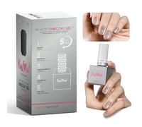 HALMAI de Vernis Gel OneCoat Effet Œil de Chat avec Aimant-5 en 1 pour Ongles (Base,Couleur,Builder,Renfort,Top Coat) -Manucure DIY et Facile-Cadeau pour Débutants & Usage Domestique (Argenté)