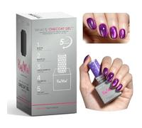 HALMAI de Vernis Gel OneCoat Effet Œil de Chat avec Aimant-5 en 1 pour Ongles (Base,Couleur,Builder,Renfort,Top Coat) -Manucure DIY et Facile-Cadeau pour Débutants & Usage Domestique (Violet)